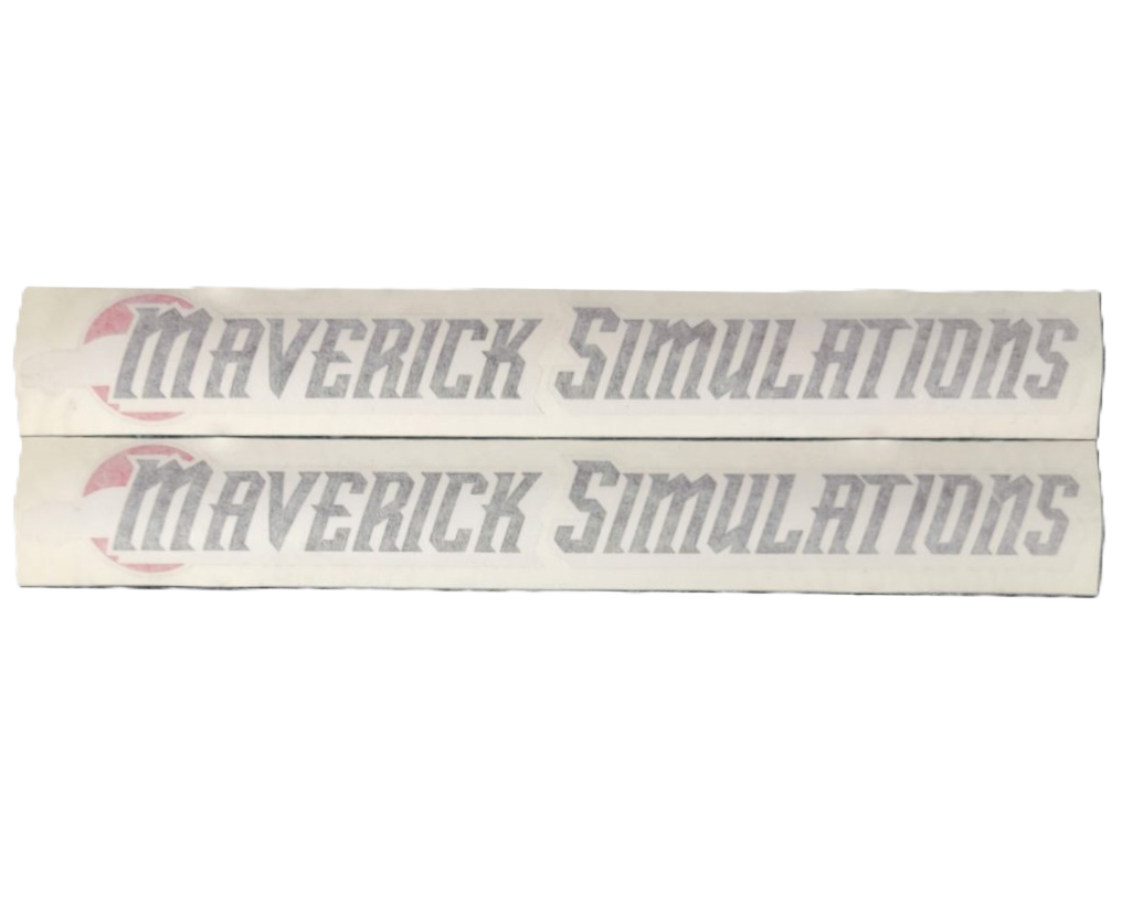 MavSim Roll Bar Decals, 2" x 13", Pair, Black - MAV95006-2